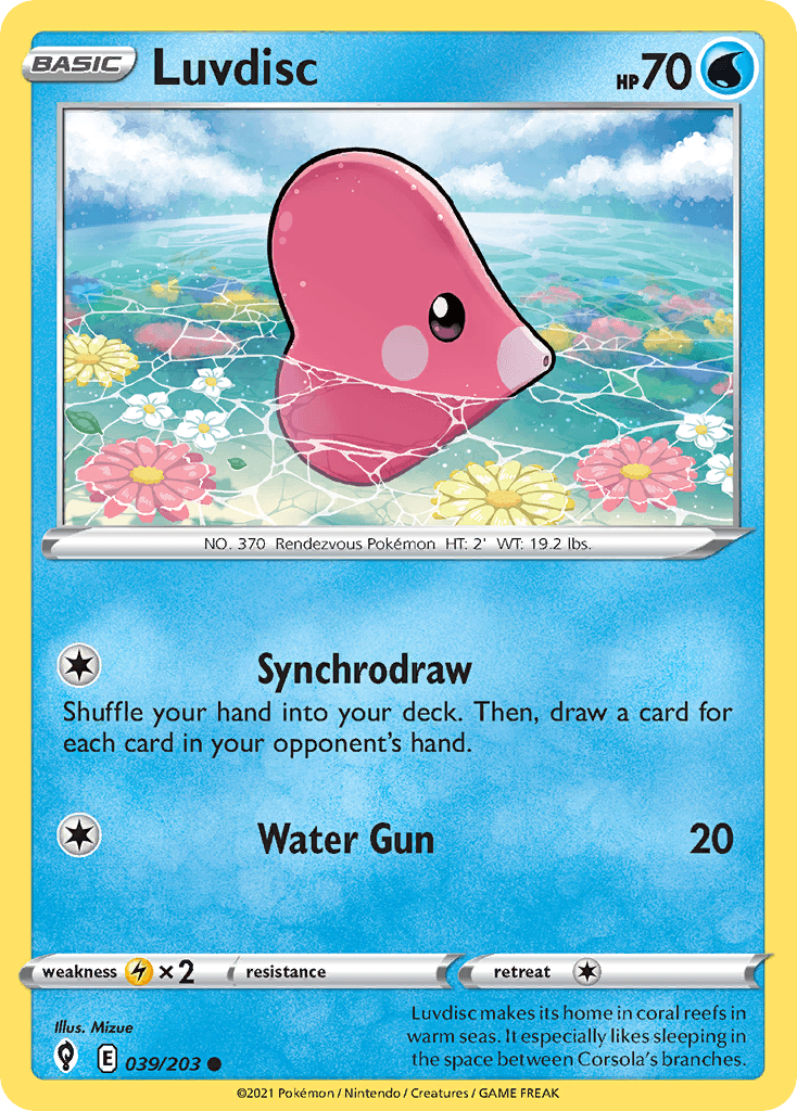 Luvdisc Pokémon card