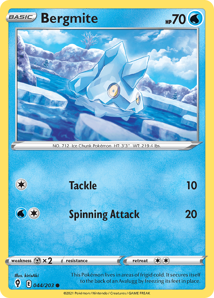 Bergmite Pokémon card