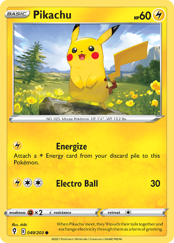 Pikachu from Evolving Skies