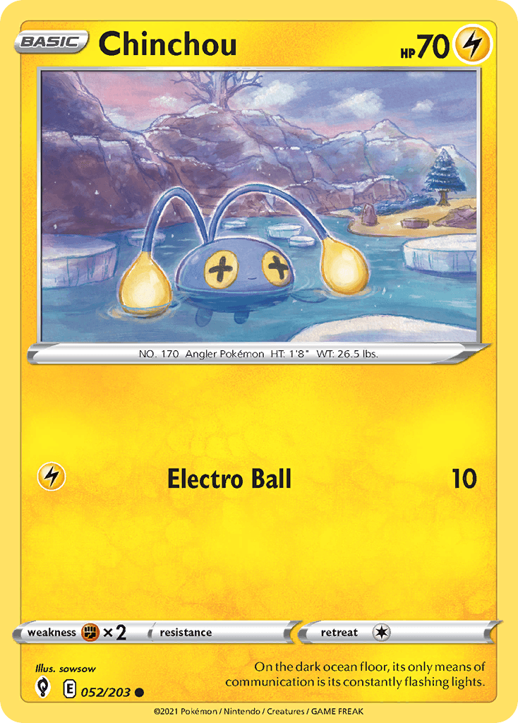 Chinchou Pokémon card