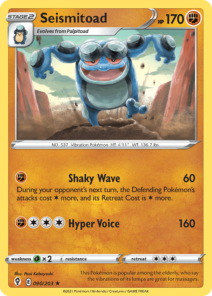 Seismitoad Pokémon card