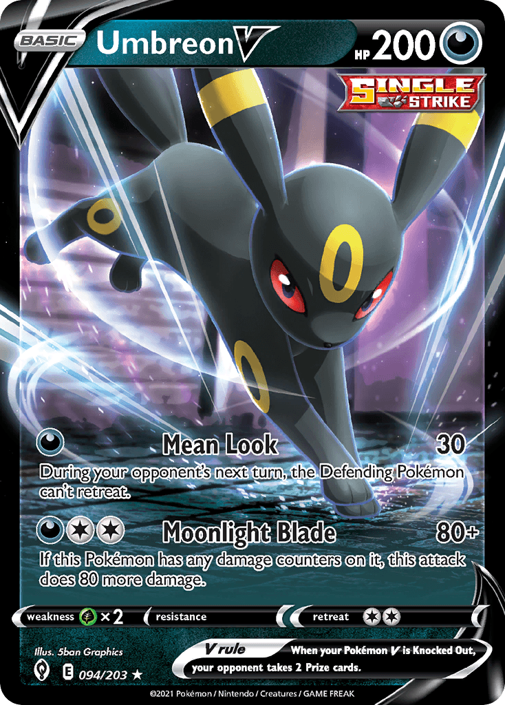 Umbreon V from Evolving Skies