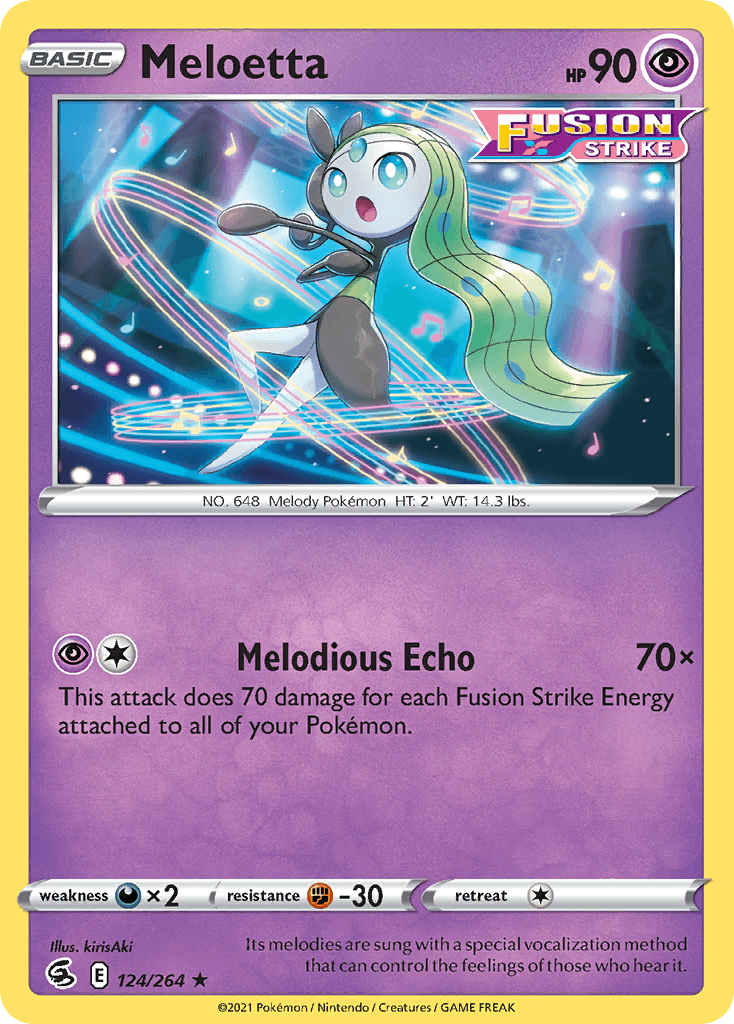 Meloetta Pokémon card