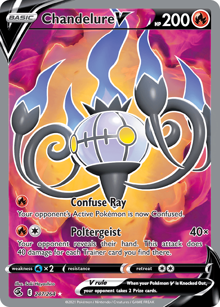 Chandelure V Pokémon card