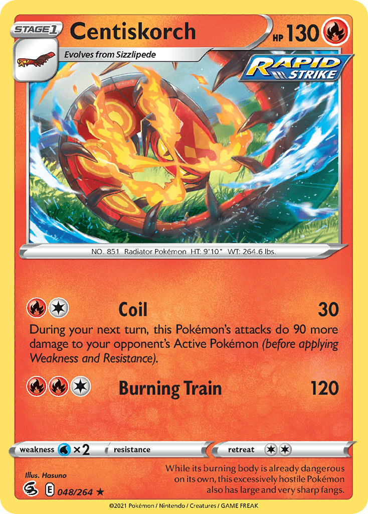 Centiskorch Pokémon card