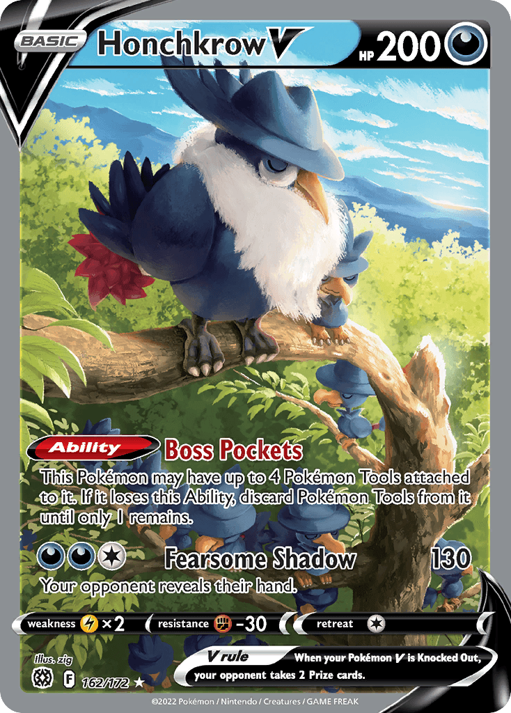 Honchkrow V Pokémon card
