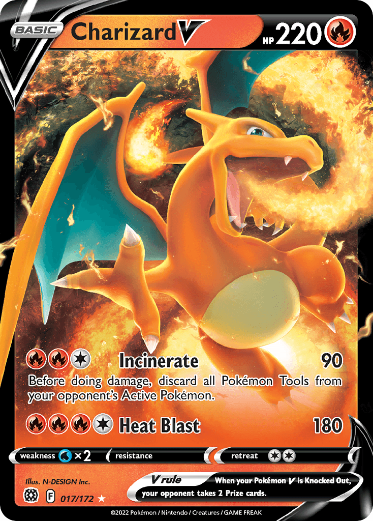 Charizard V — Rare Holo V