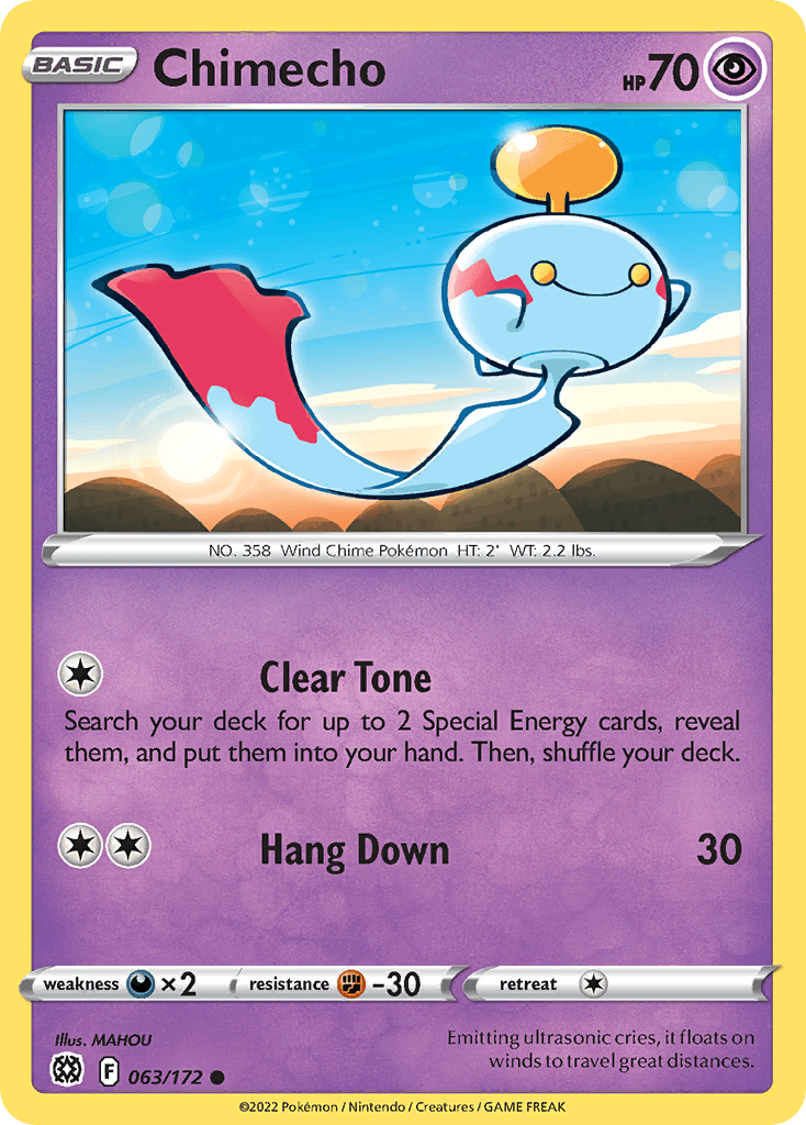 Chimecho Pokémon card