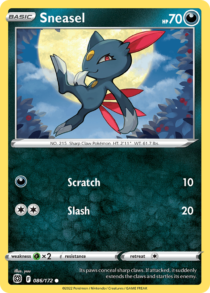 Sneasel Pokémon card