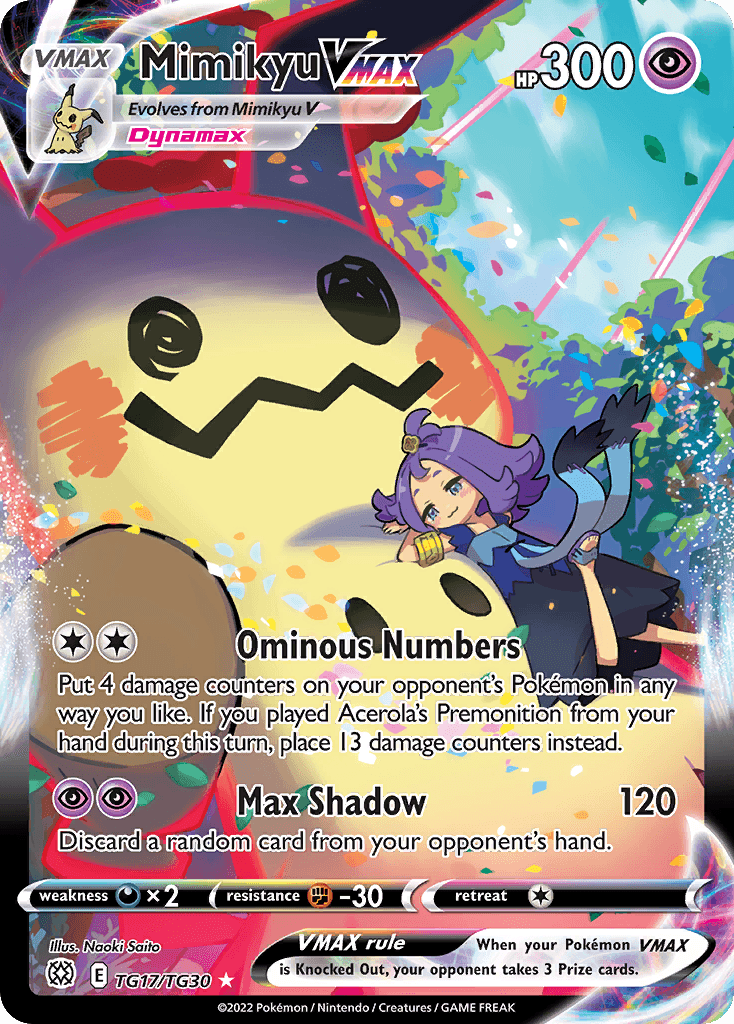 Mimikyu VMAX illustrated by Naoki Saito