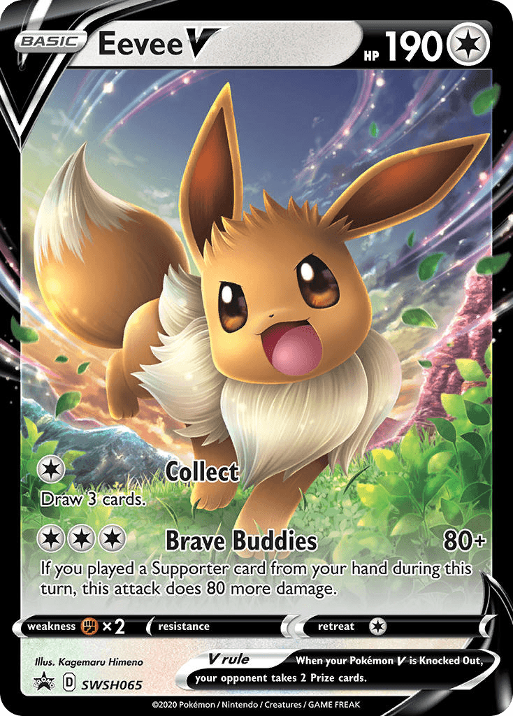Eevee V from SWSH Black Star Promos