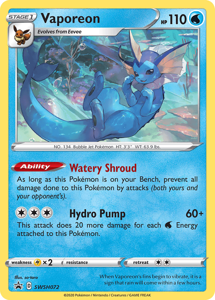 Vaporeon from SWSH Black Star Promos