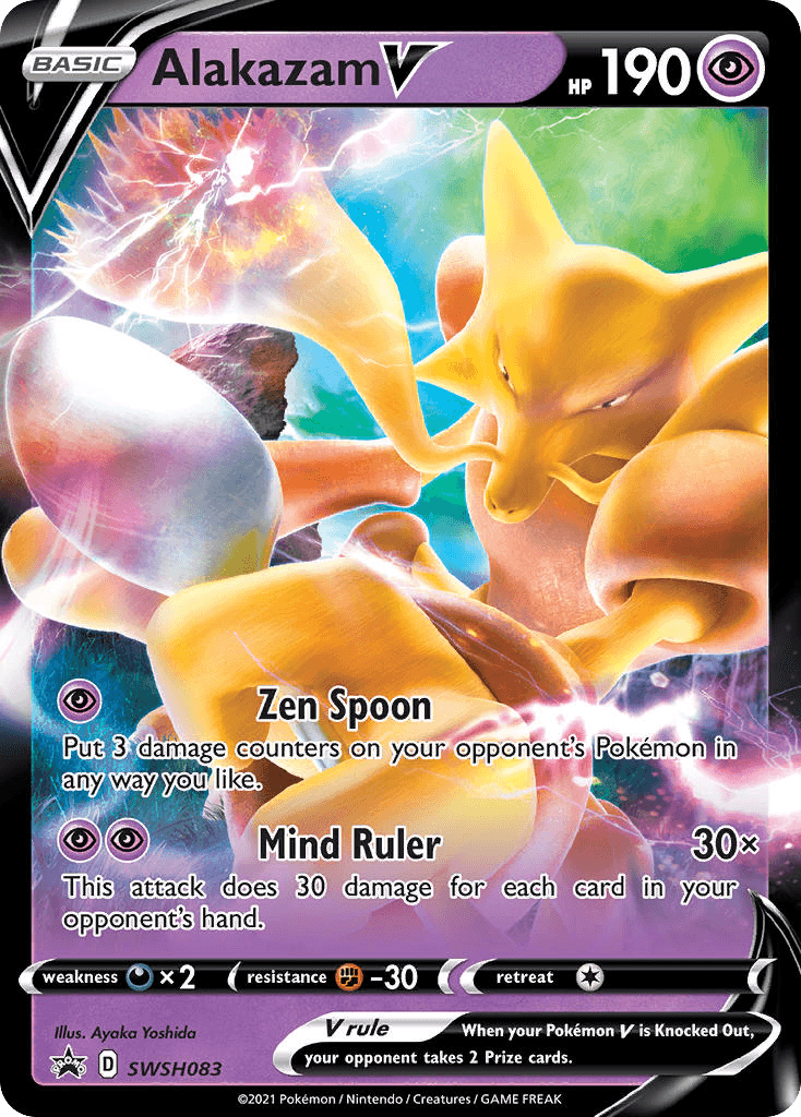 Alakazam V from SWSH Black Star Promos