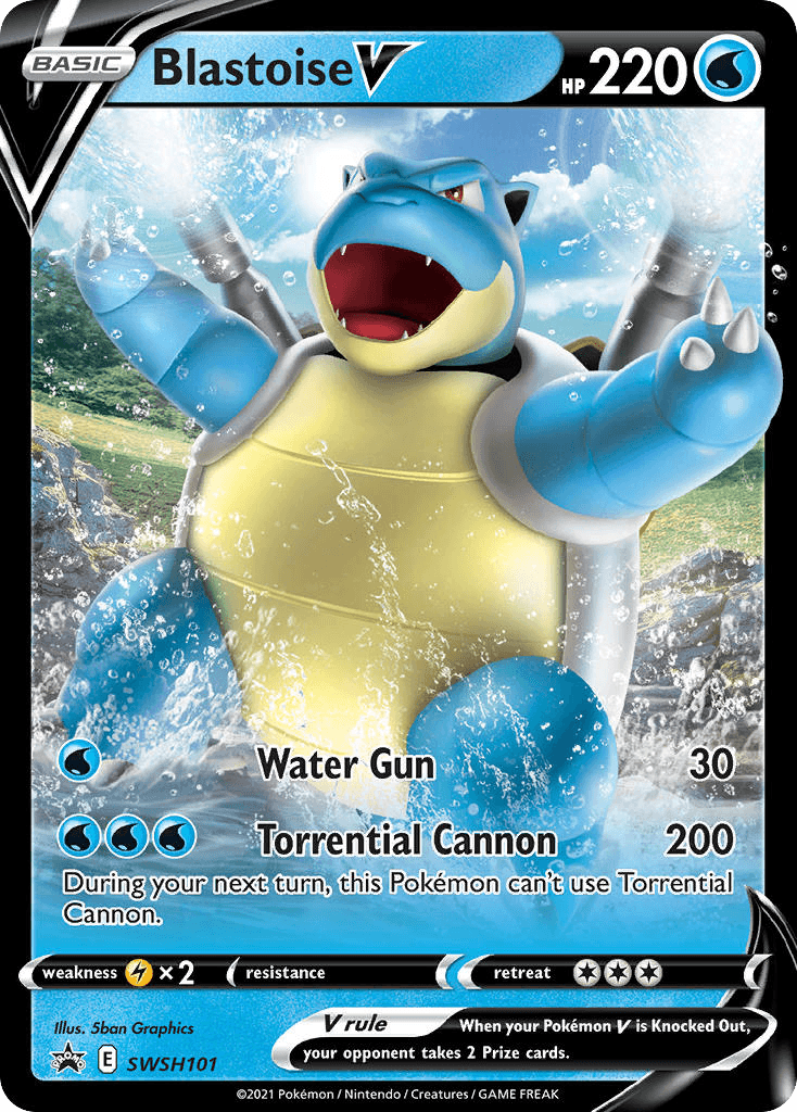 Blastoise V from SWSH Black Star Promos