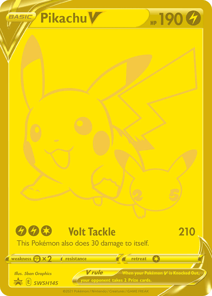 Pikachu V from SWSH Black Star Promos