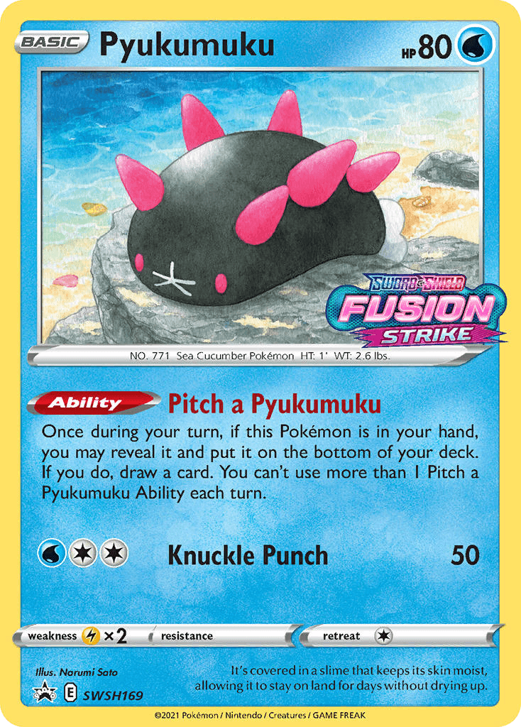 Pyukumuku Pokémon card