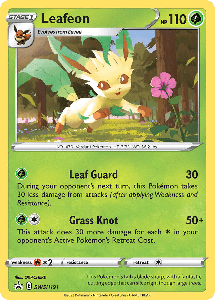 Leafeon Pokémon card