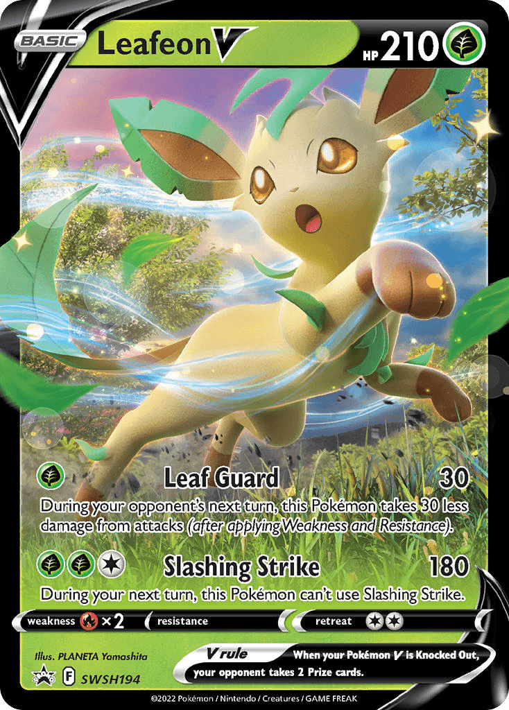 Leafeon V Pokémon card