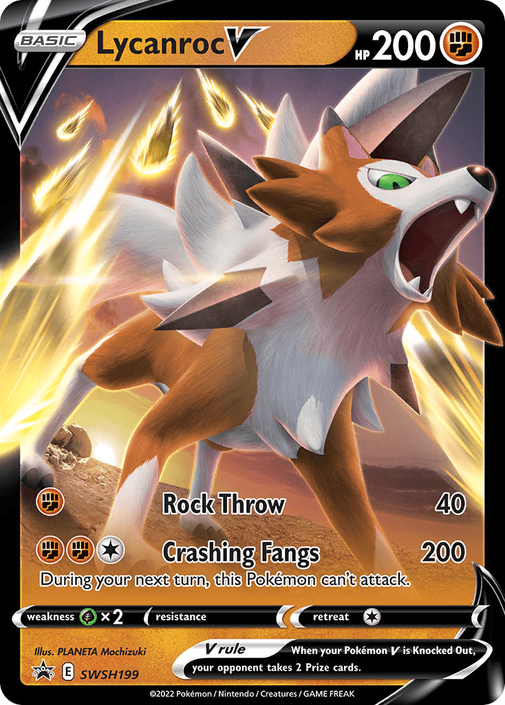 Lycanroc V Pokémon card