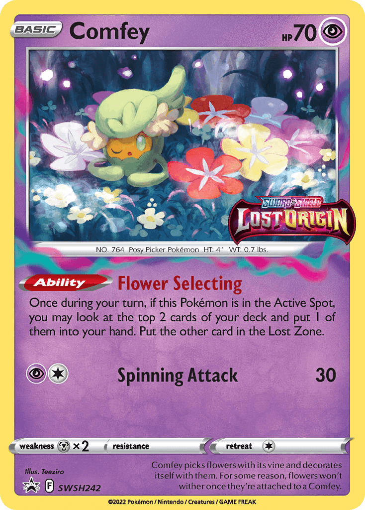 Comfey Pokémon card