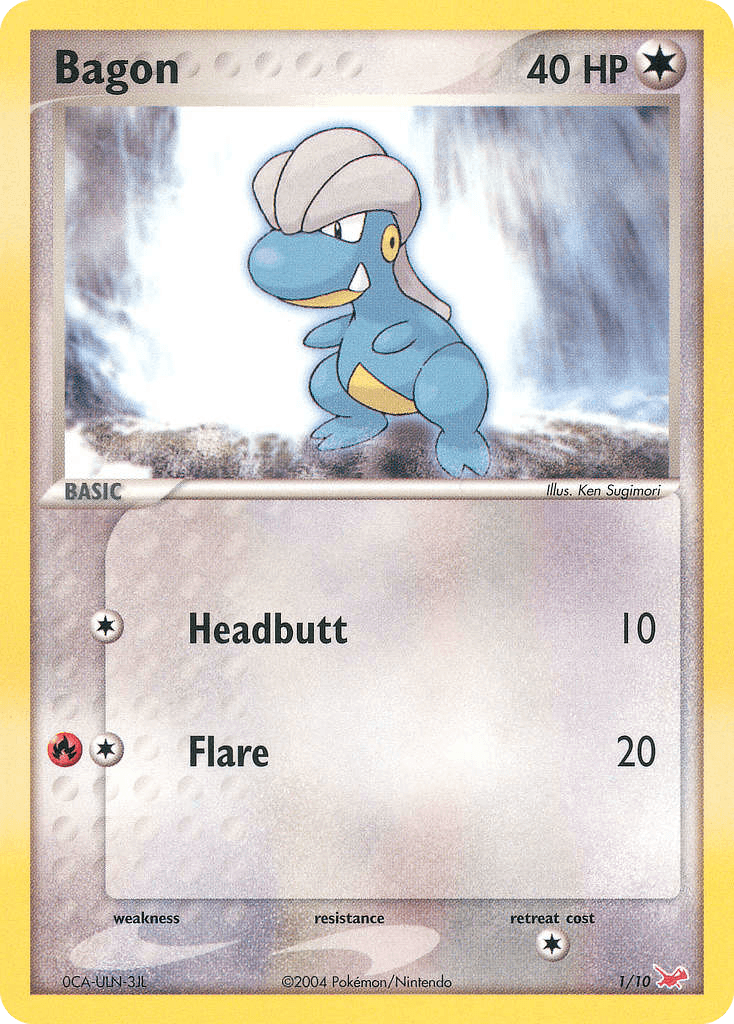 Bagon Pokémon card