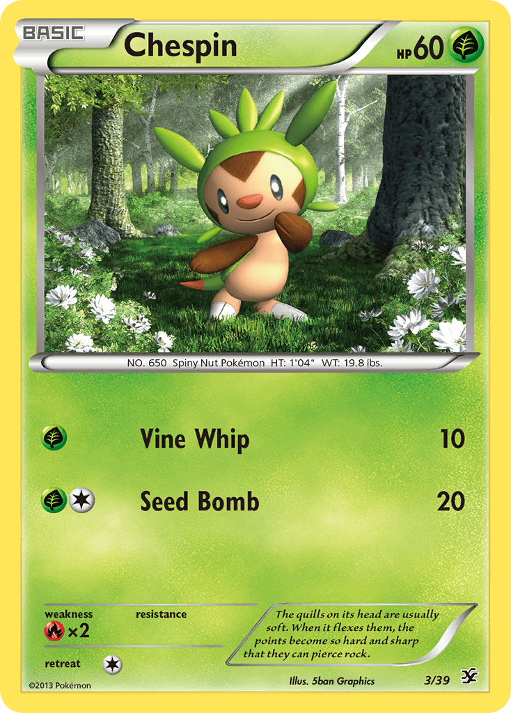 Chespin Pokémon card