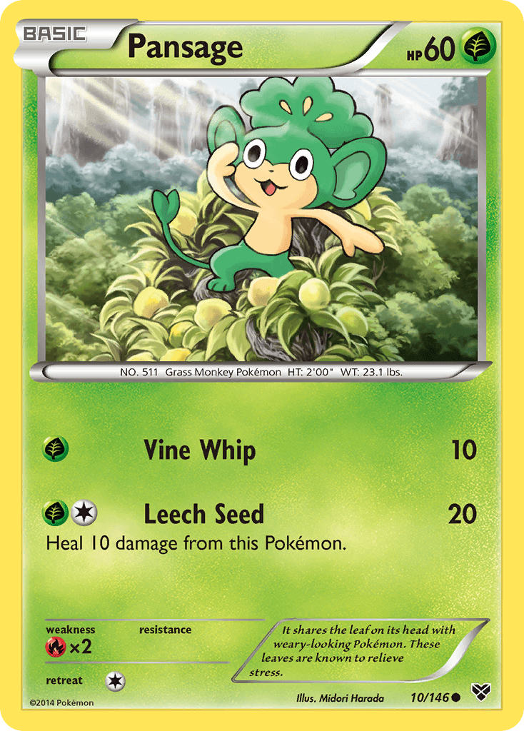 Pansage Pokémon card