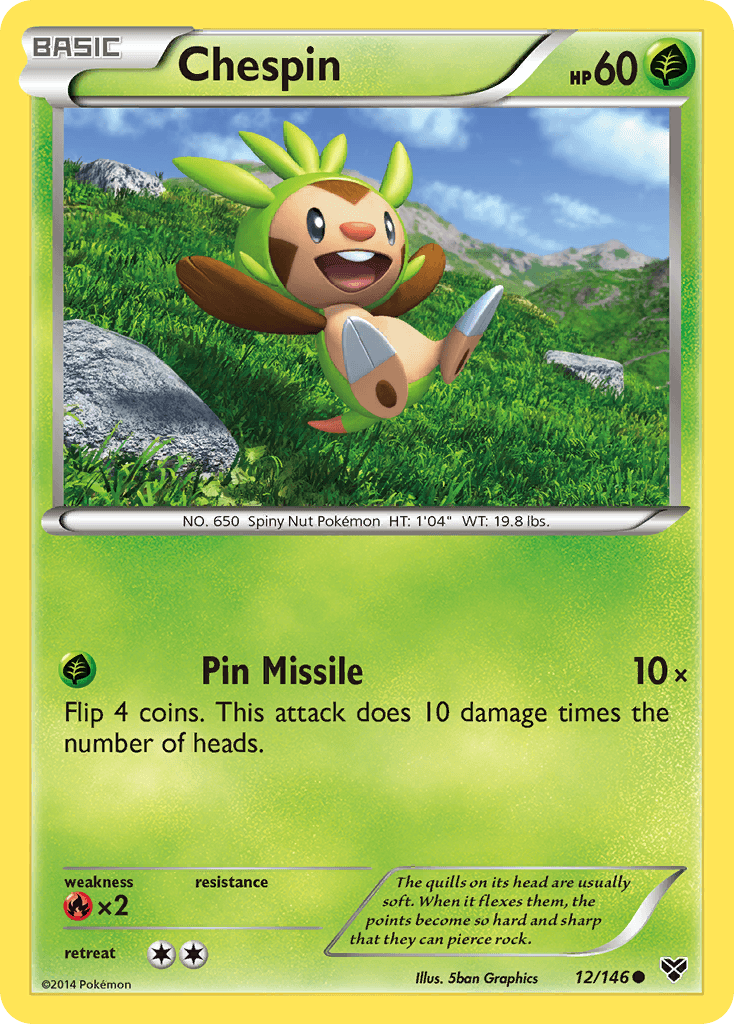 Chespin Pokémon card