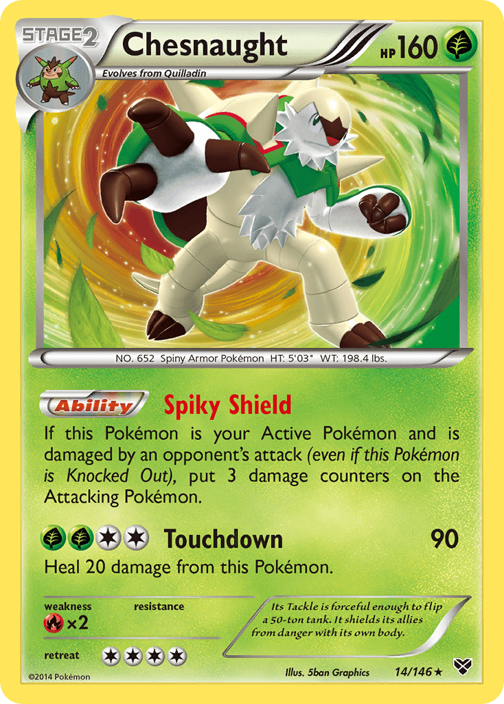 Chesnaught Pokémon card