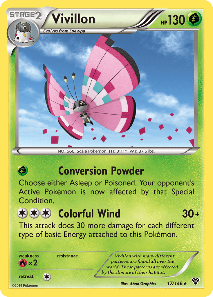 Vivillon Pokémon card