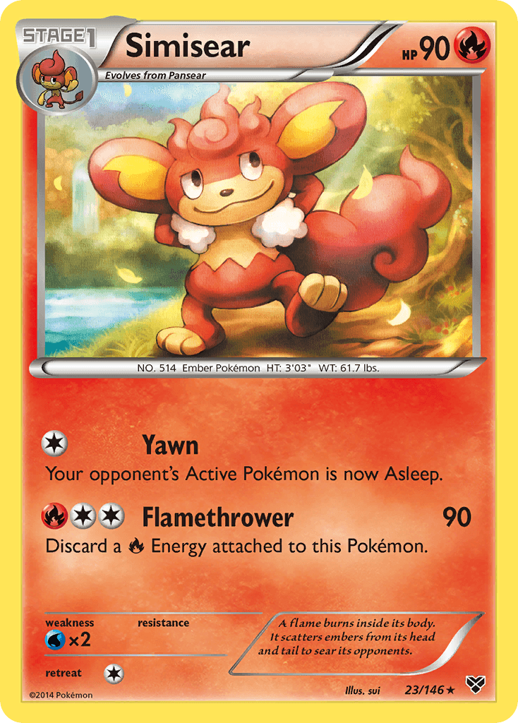 Simisear Pokémon card