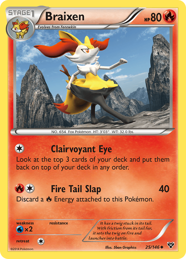 Braixen Pokémon card