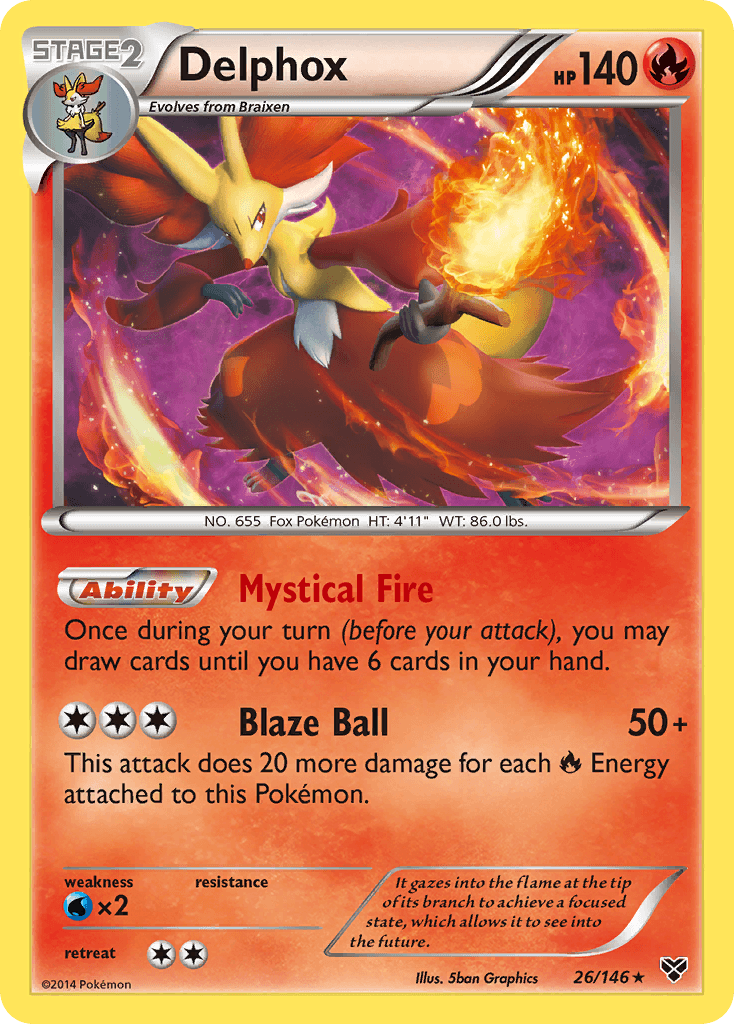 Delphox Pokémon card