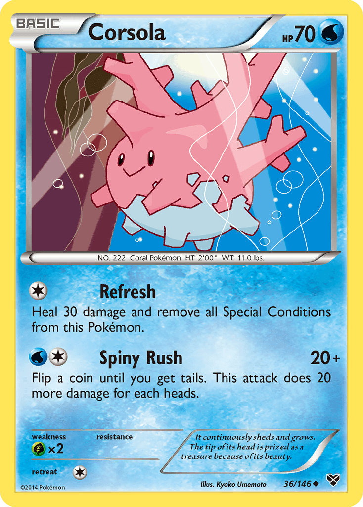 Corsola Pokémon card