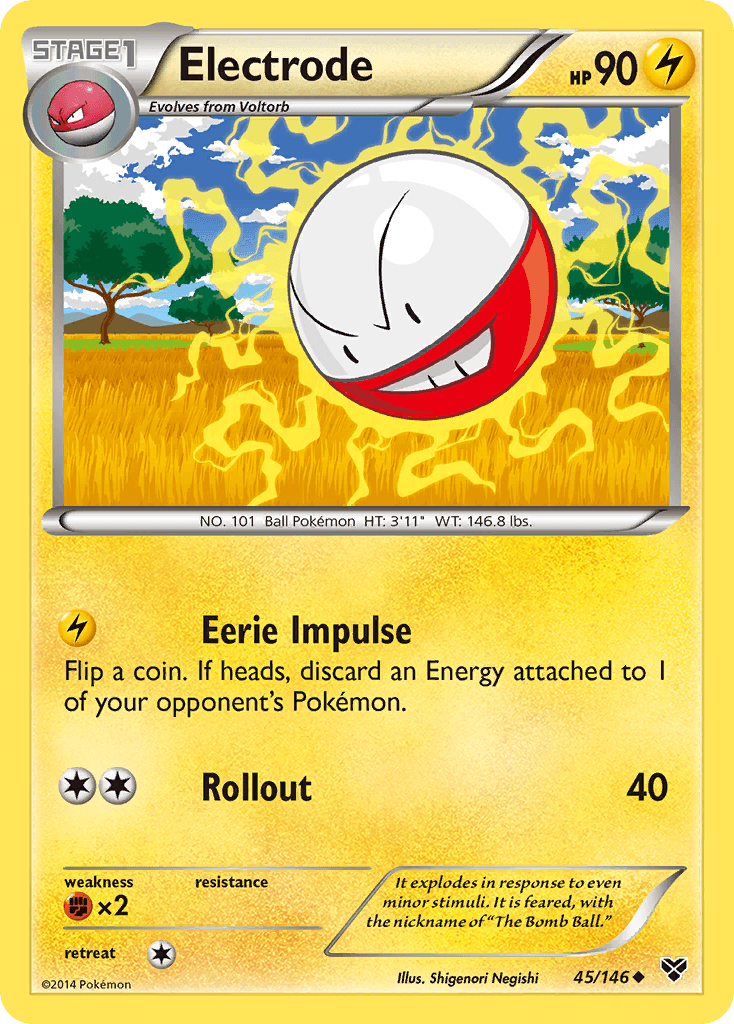 Electrode Pokémon card