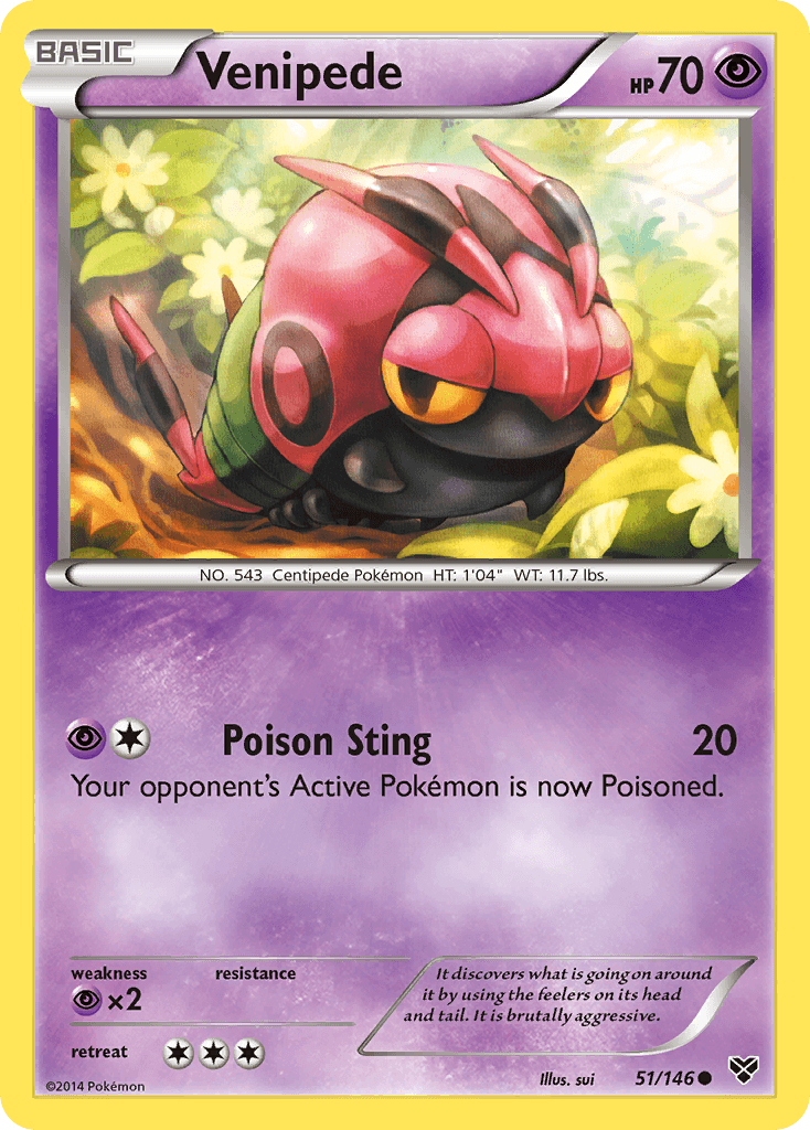 Venipede Pokémon card