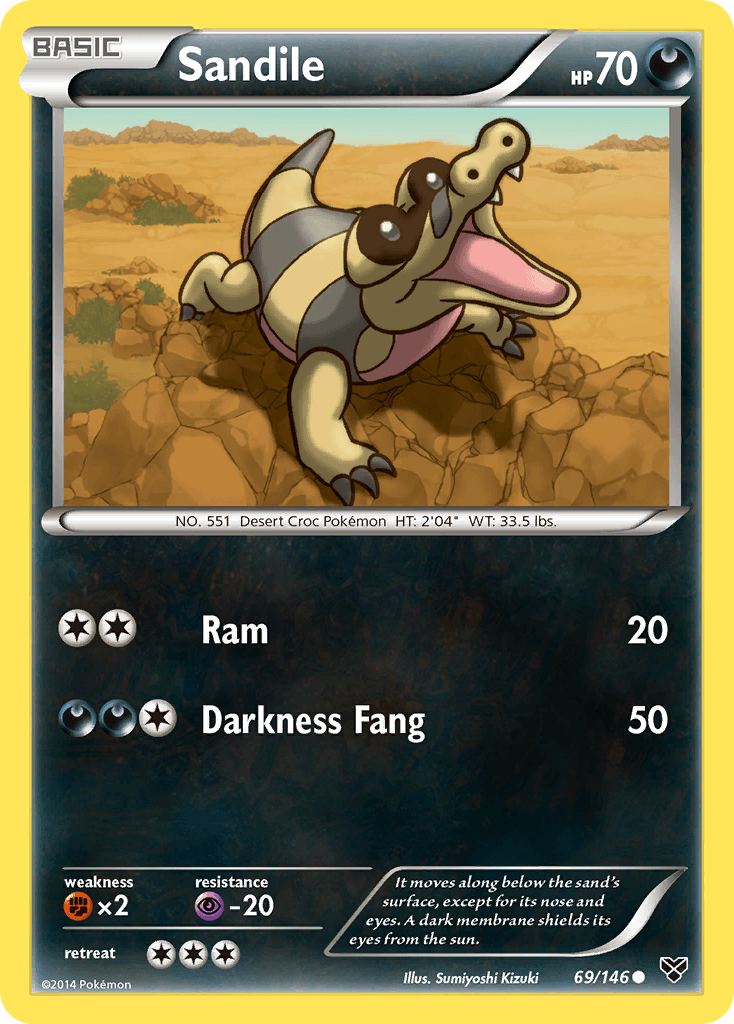 Sandile Pokémon card