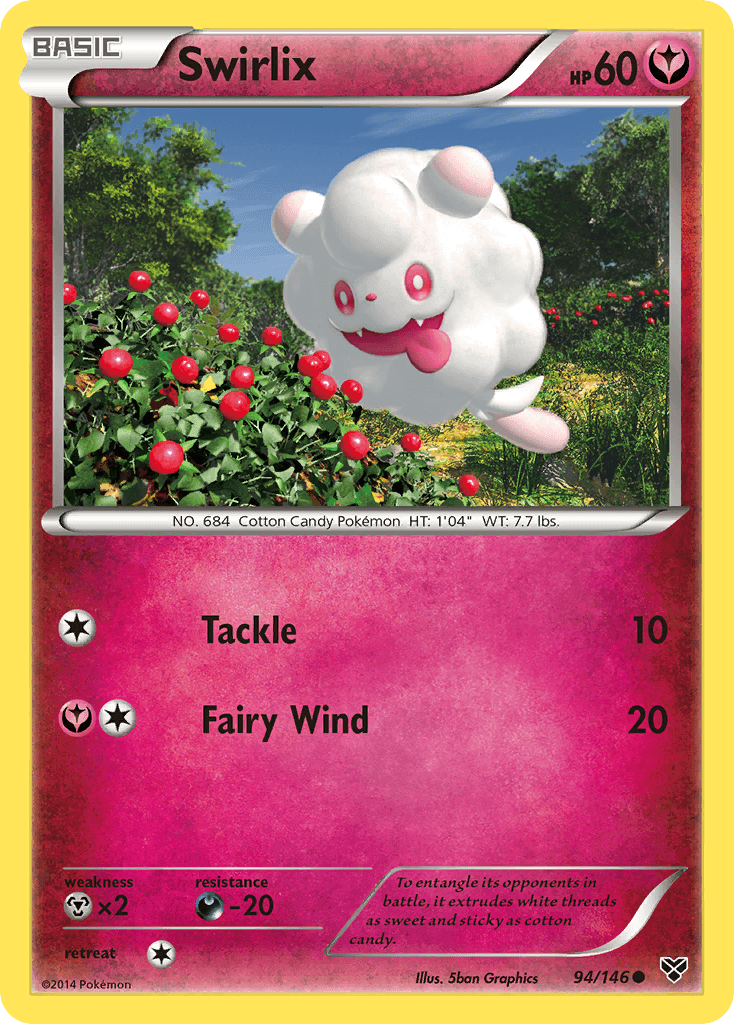Swirlix Pokémon card