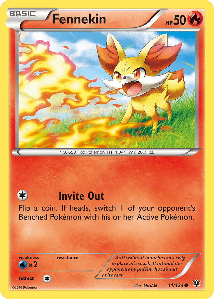 Fennekin Pokémon card