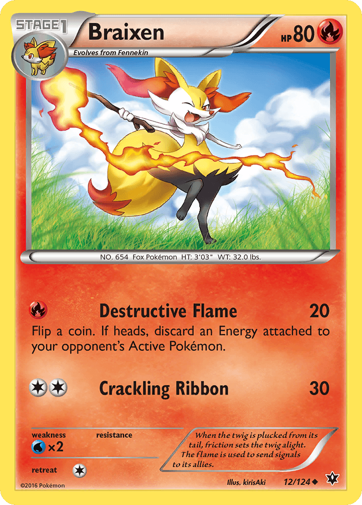 Braixen Pokémon card