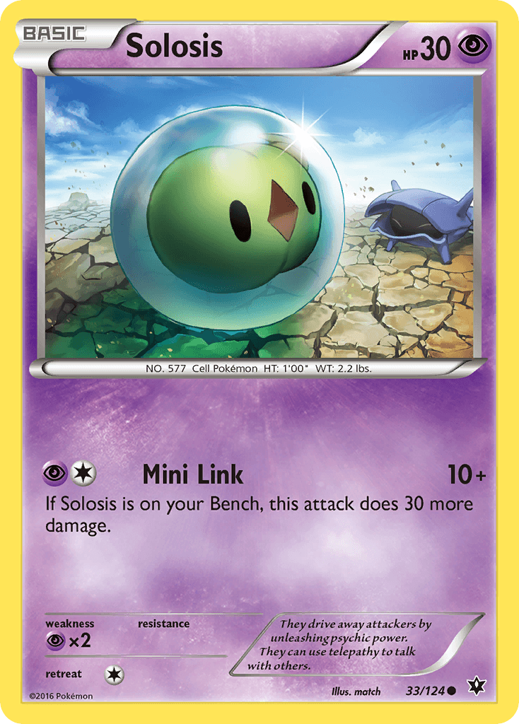 Solosis Pokémon card