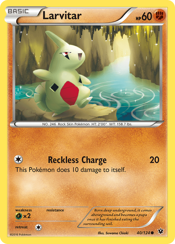 Larvitar Pokémon card