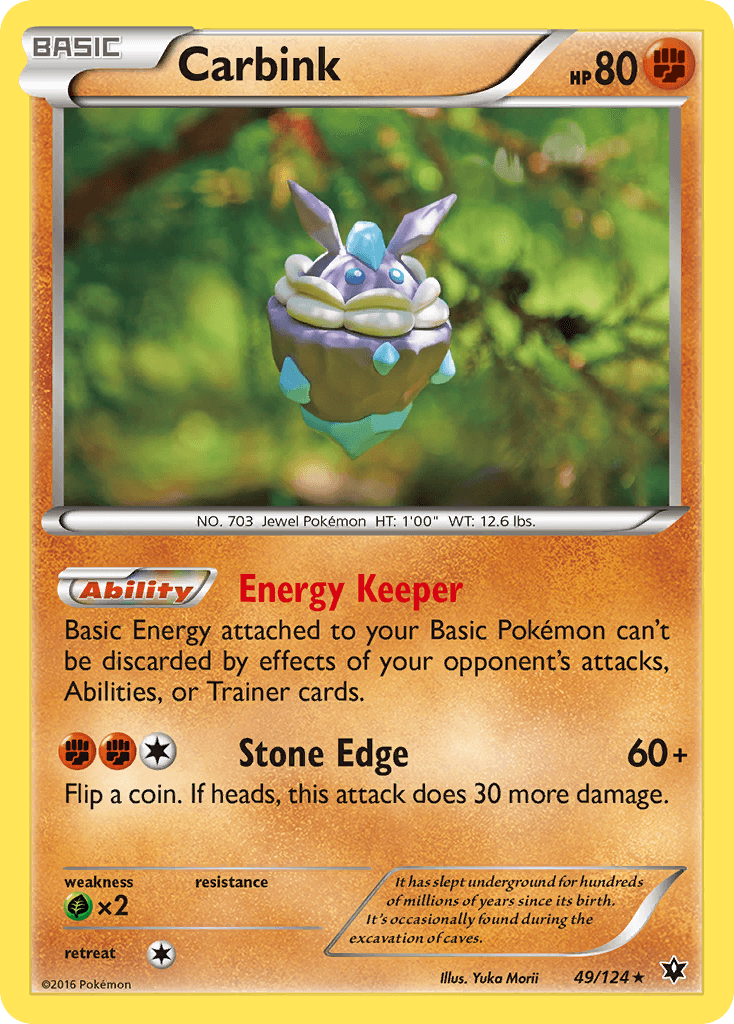 Carbink Pokémon card