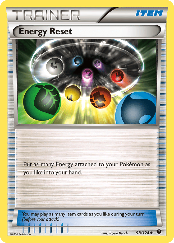 Energy Reset Pokémon card