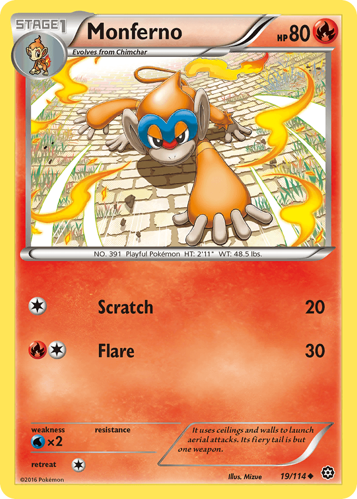 Monferno Pokémon card