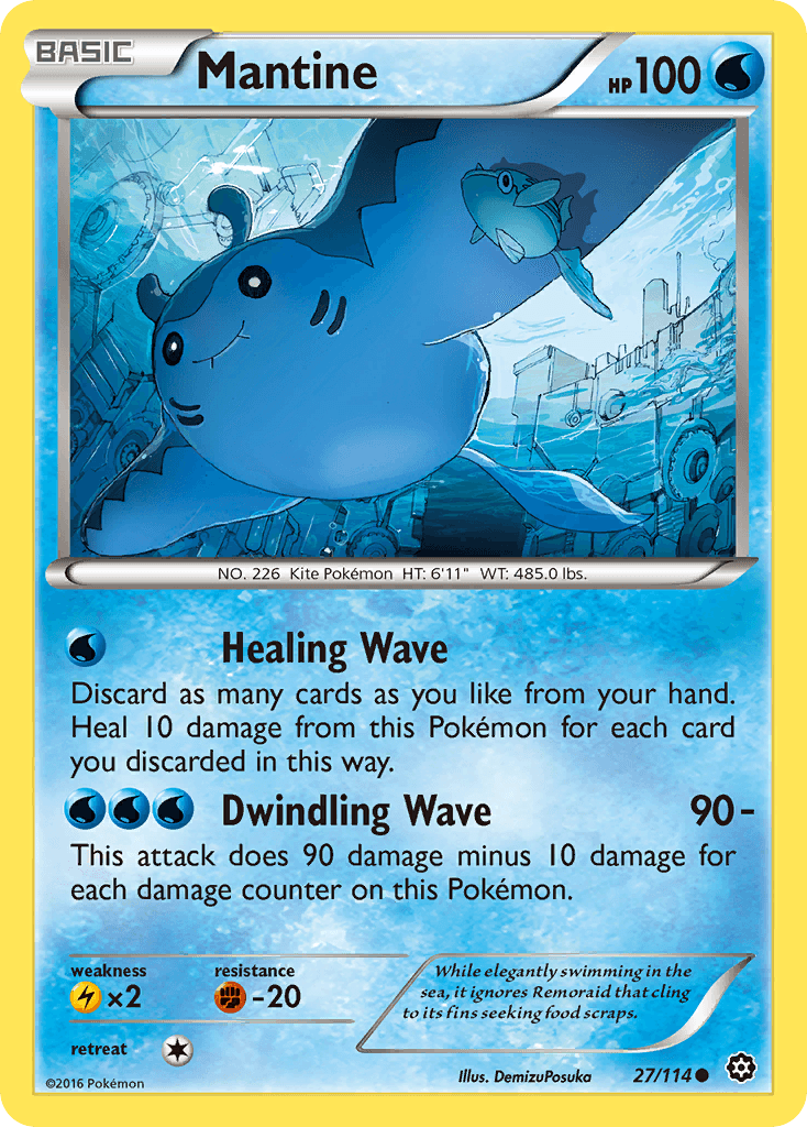 Mantine Pokémon card