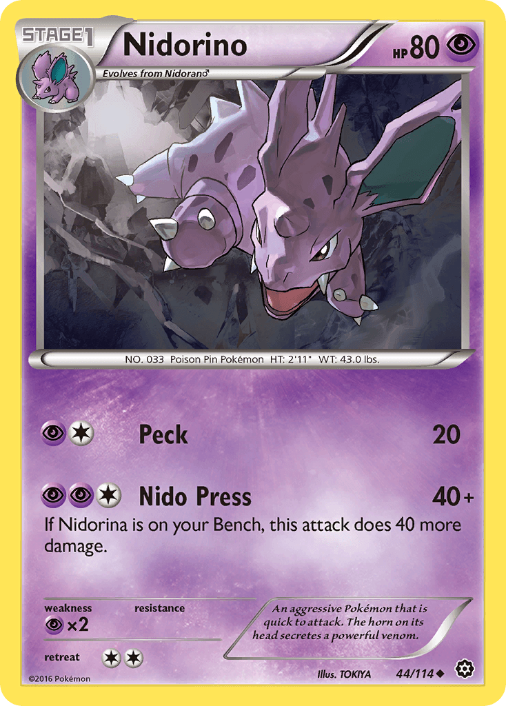 Nidorino Pokémon card