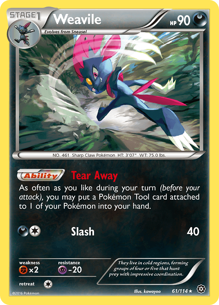Weavile Pokémon card