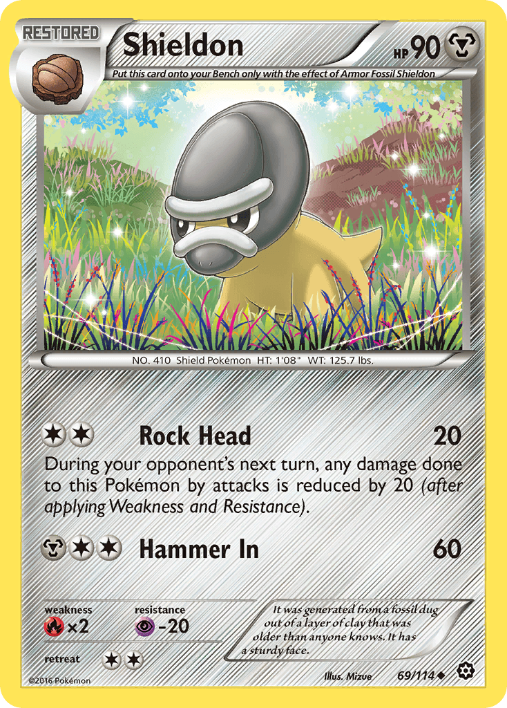 Shieldon Pokémon card