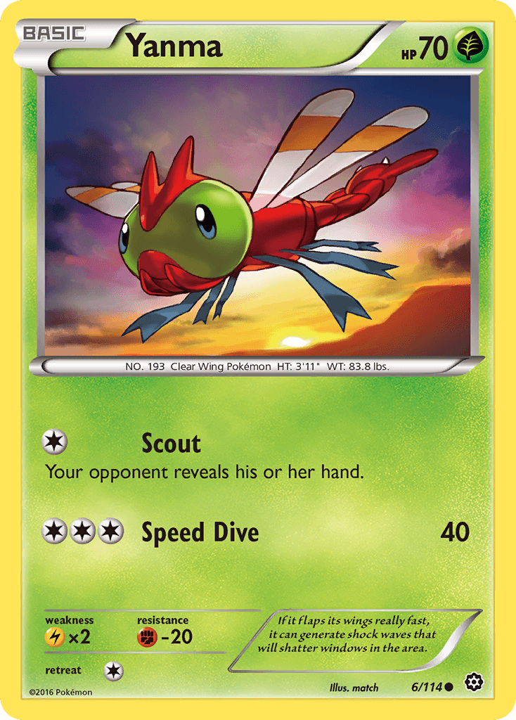 Yanma Pokémon card